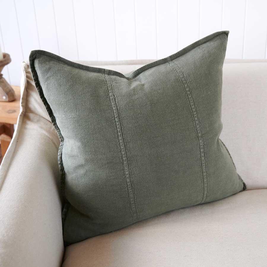 Luca® Linen Cushion in Khaki