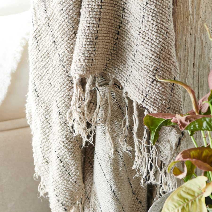 Mayla Handwoven Linen Throw