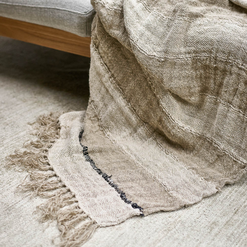 Retreat Throw in Natural, Ivory, and Black